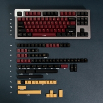 Red Samurai 104+64 Keys GMK ABS Doubleshot Keycaps Set Cherry Profile for Cherry MX Mechanical Gaming Keyboard